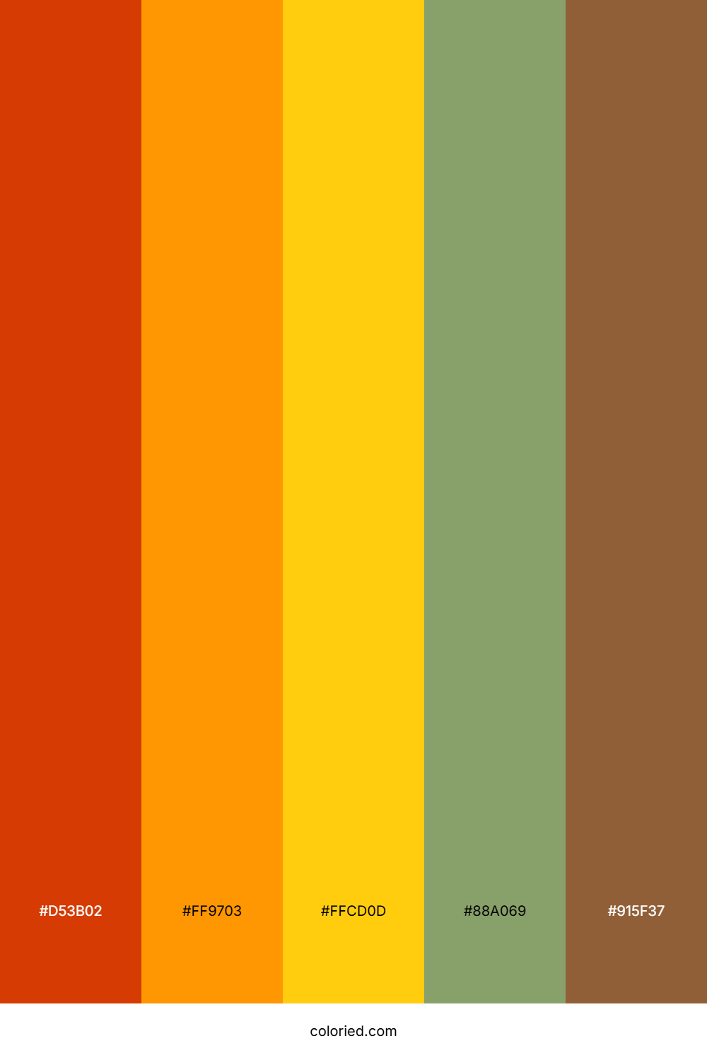 Scarlet Tangerine Gold Color Palette