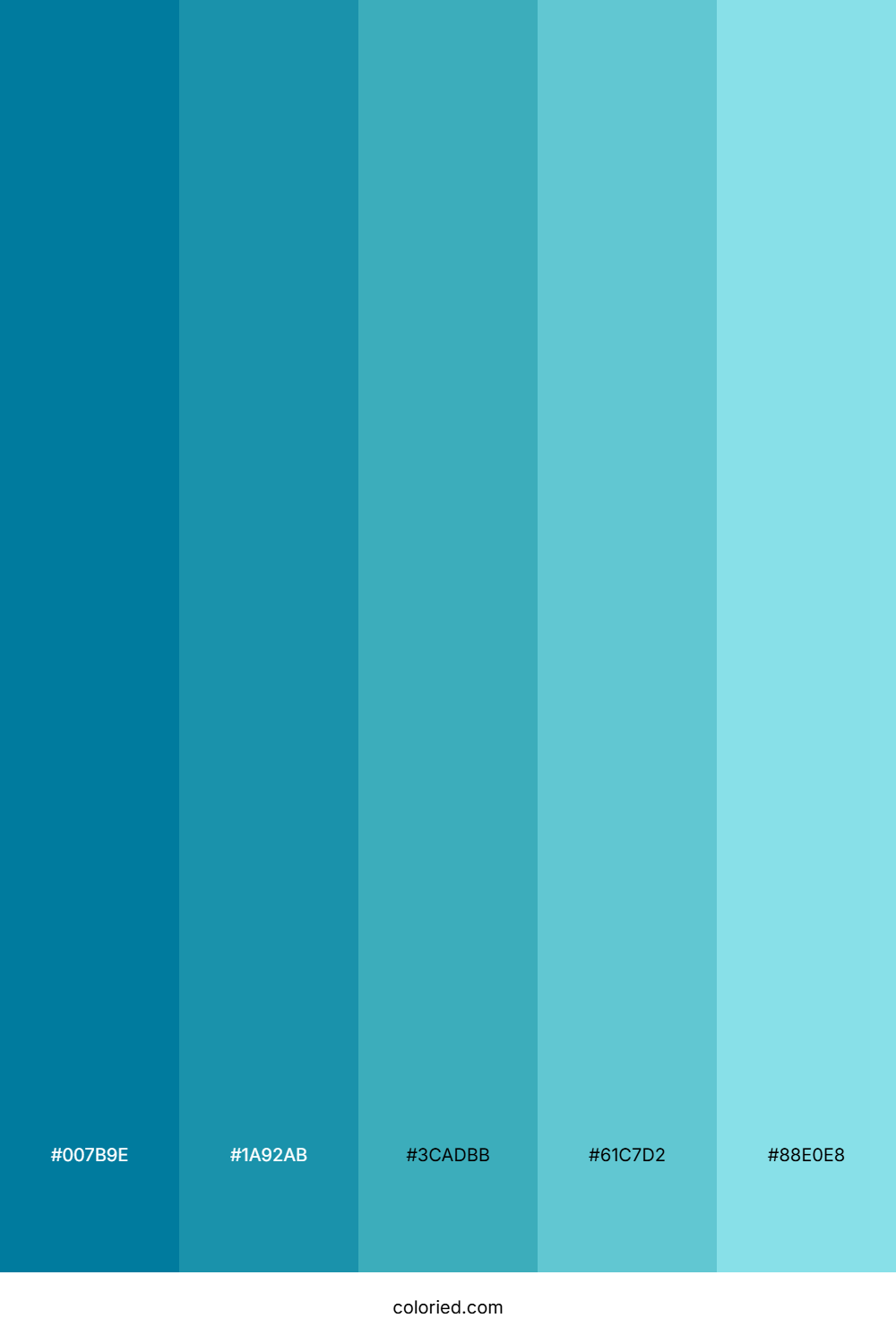 Sea Blue Gradient Color Palette