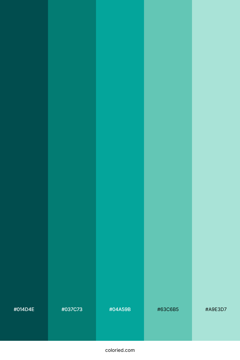 Sea Green Gradient Color Palette