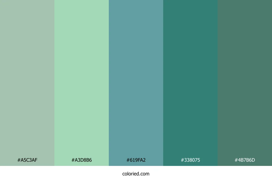 Seafoam Green and Teal Color Palette