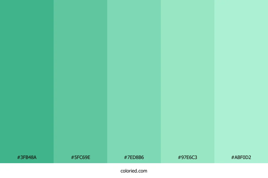 Seafoam Whisper Mint Color Palette