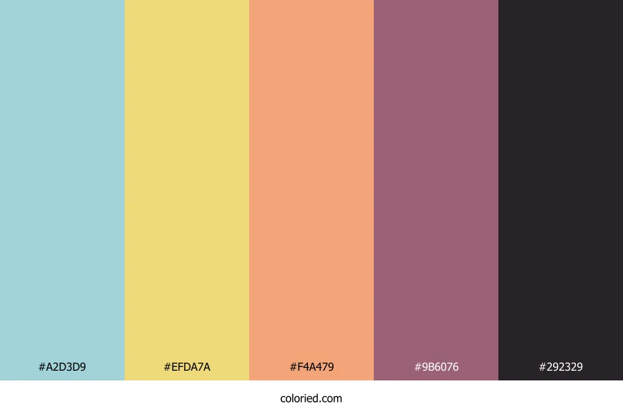 Seaside Peach Mist Color Palette