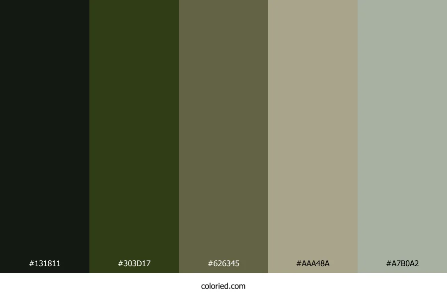 Shadowed Moss Haven Color Palette