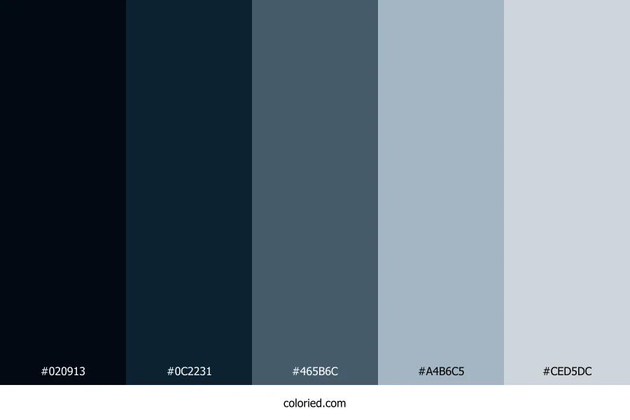 Shadowed Navy Haze Color Palette