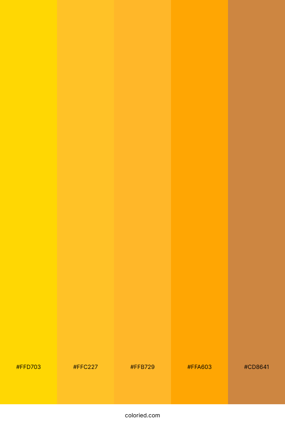 Shiny Gold Gradient Color Palette