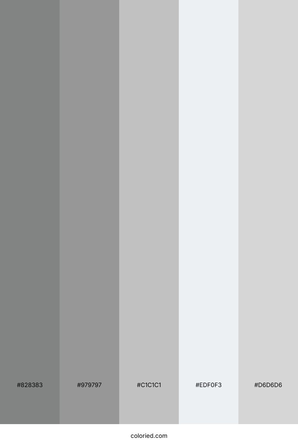 Shiny Gray and Silver Color Palette