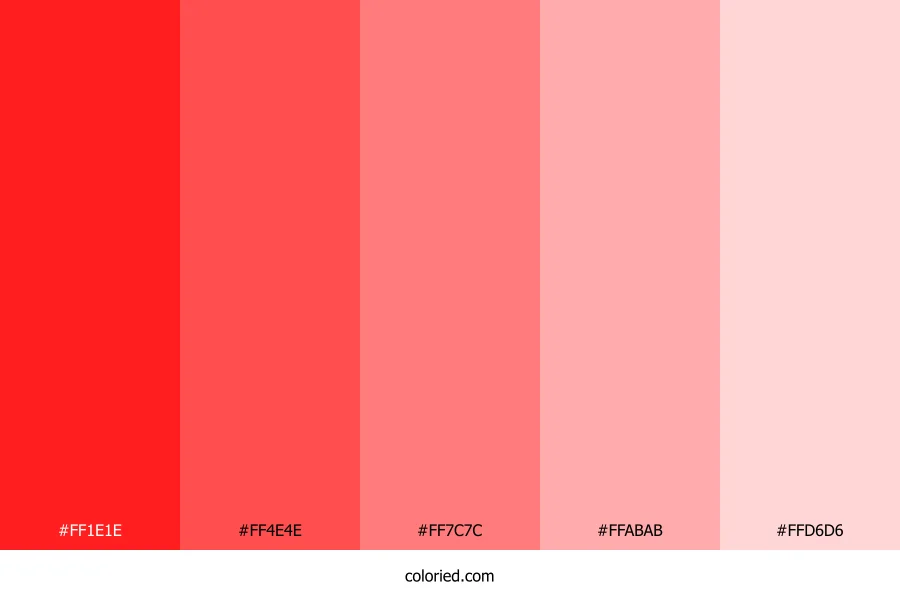 Shiny Red Color Palette