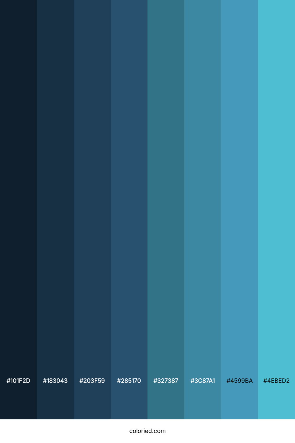 Silk Blue Color Shades