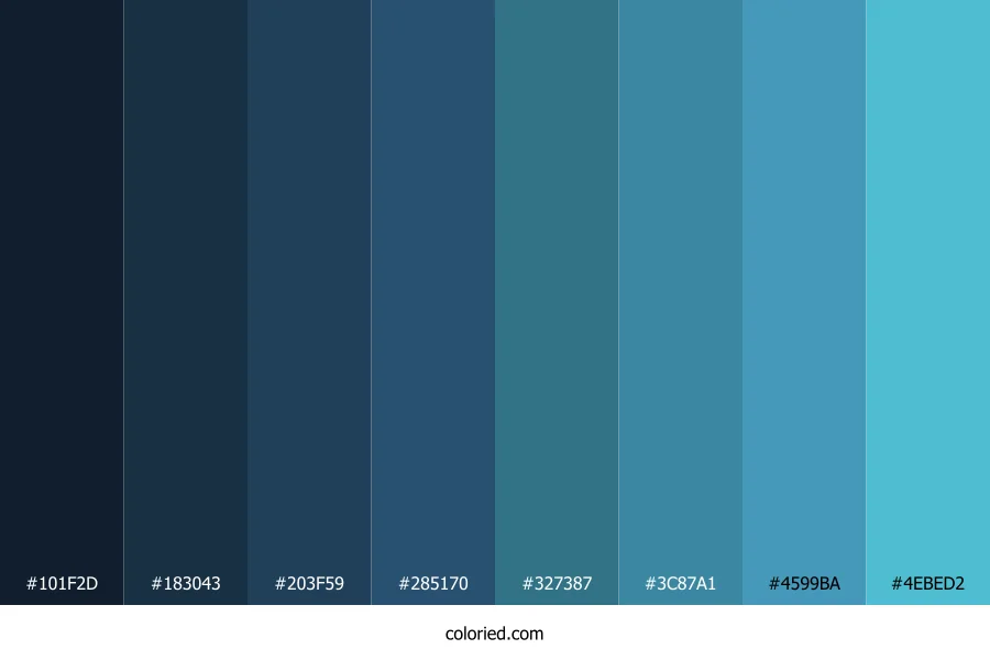 Silk Blue Color Shades