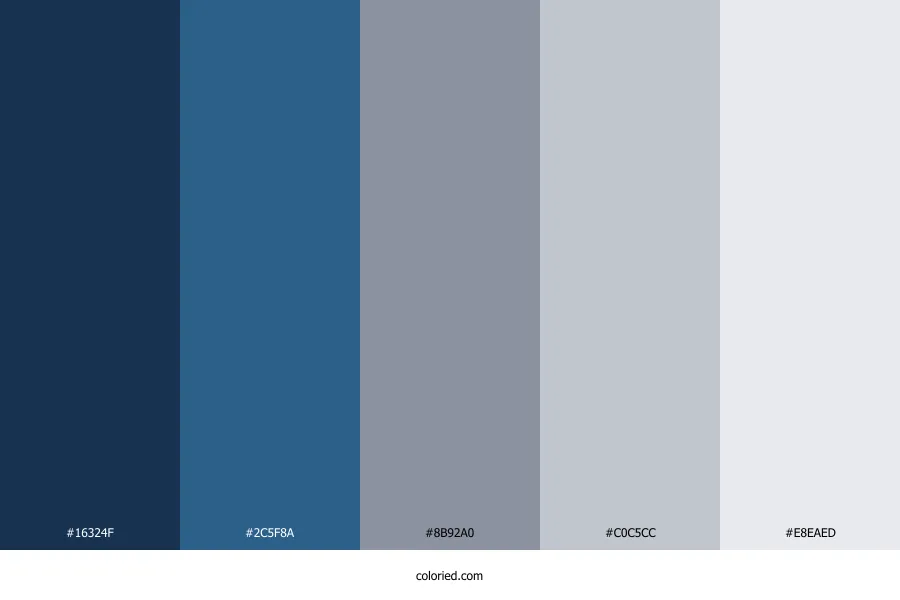 Silver and Blue Color Palette