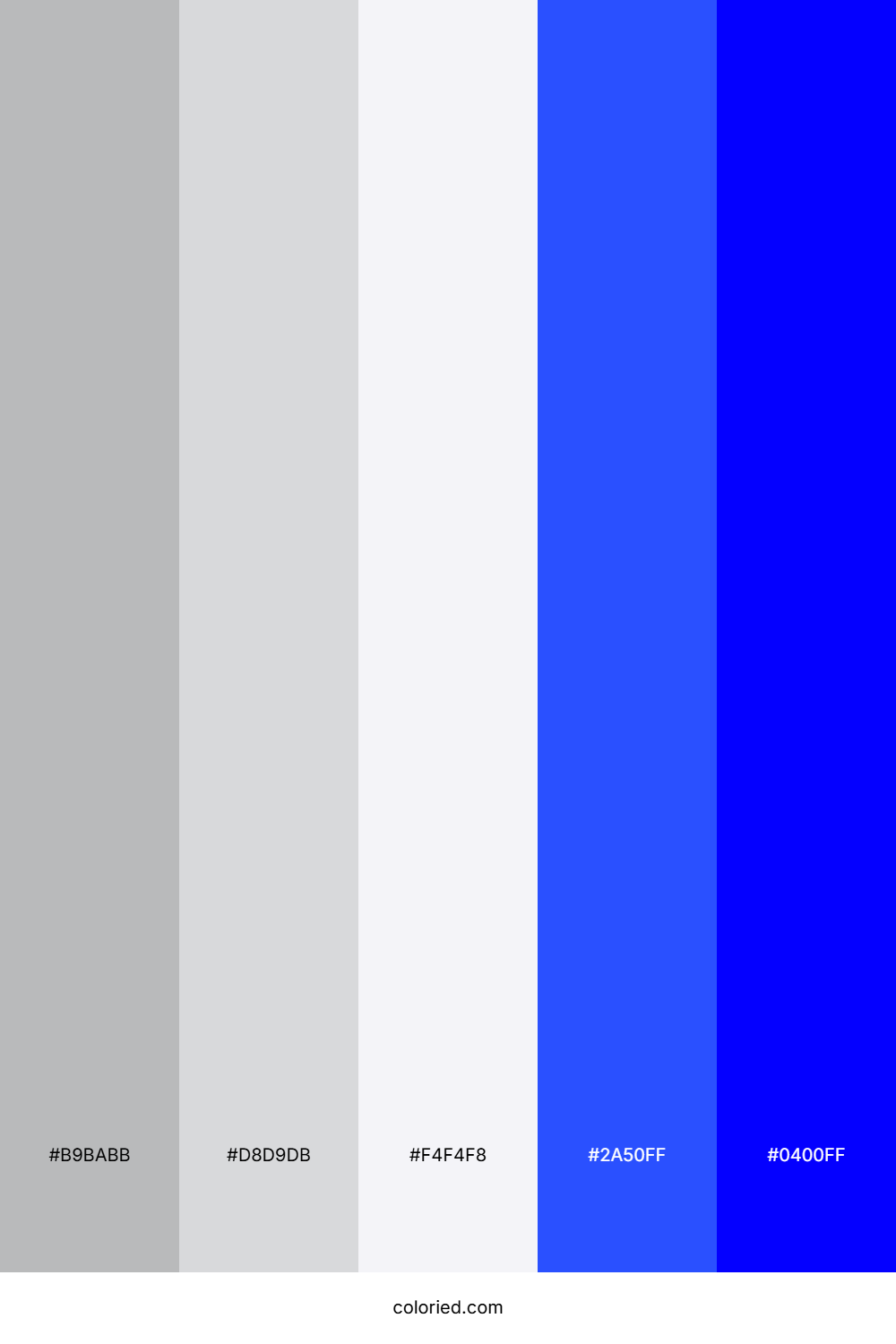 Silver And Electric Blue Color Palette