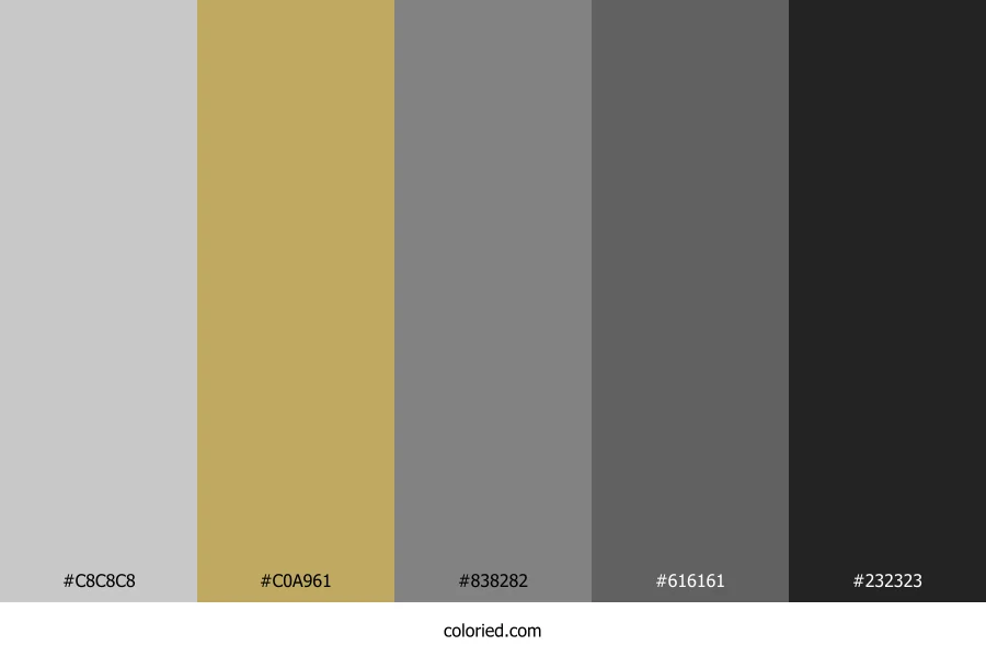 Silver and Gold Color Palette