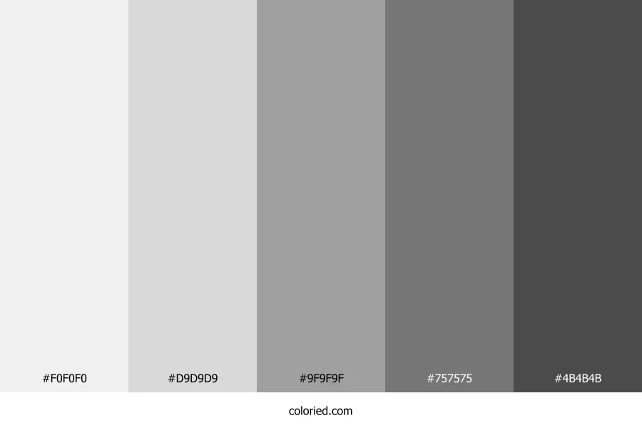 Silver and Medium Gray Color Palette