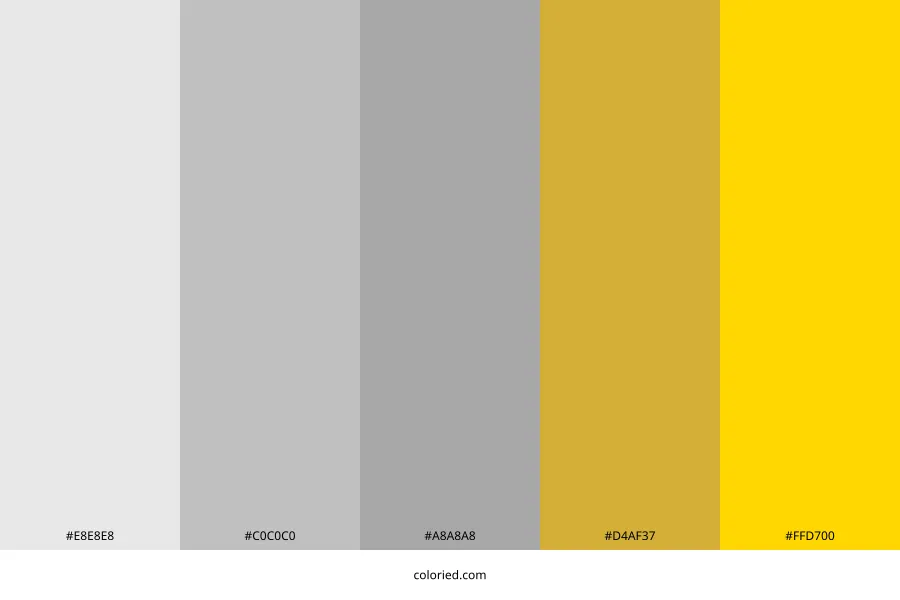 Silver Gold Color Palette