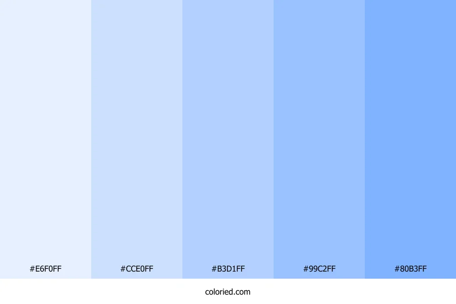 Simple Baby Blue Color Palette