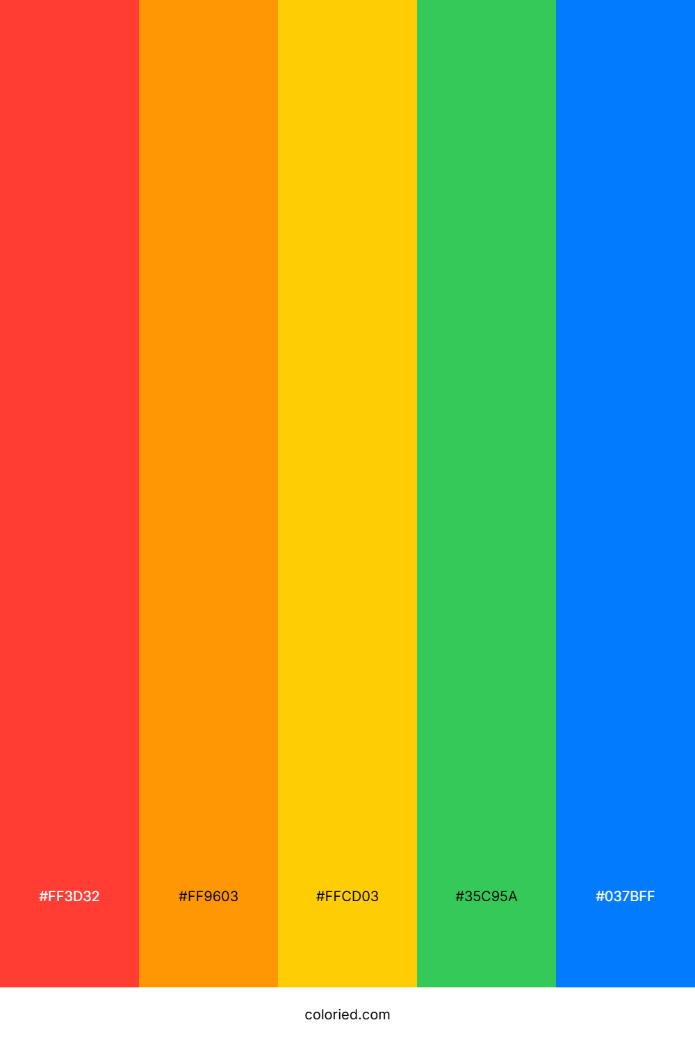 Simple Rainbow Color Palette
