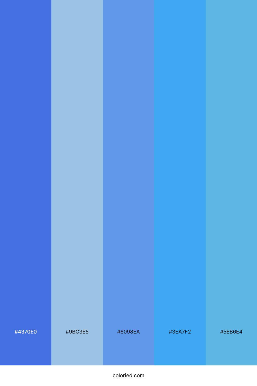Sky Blue and Cerulean Color Palette