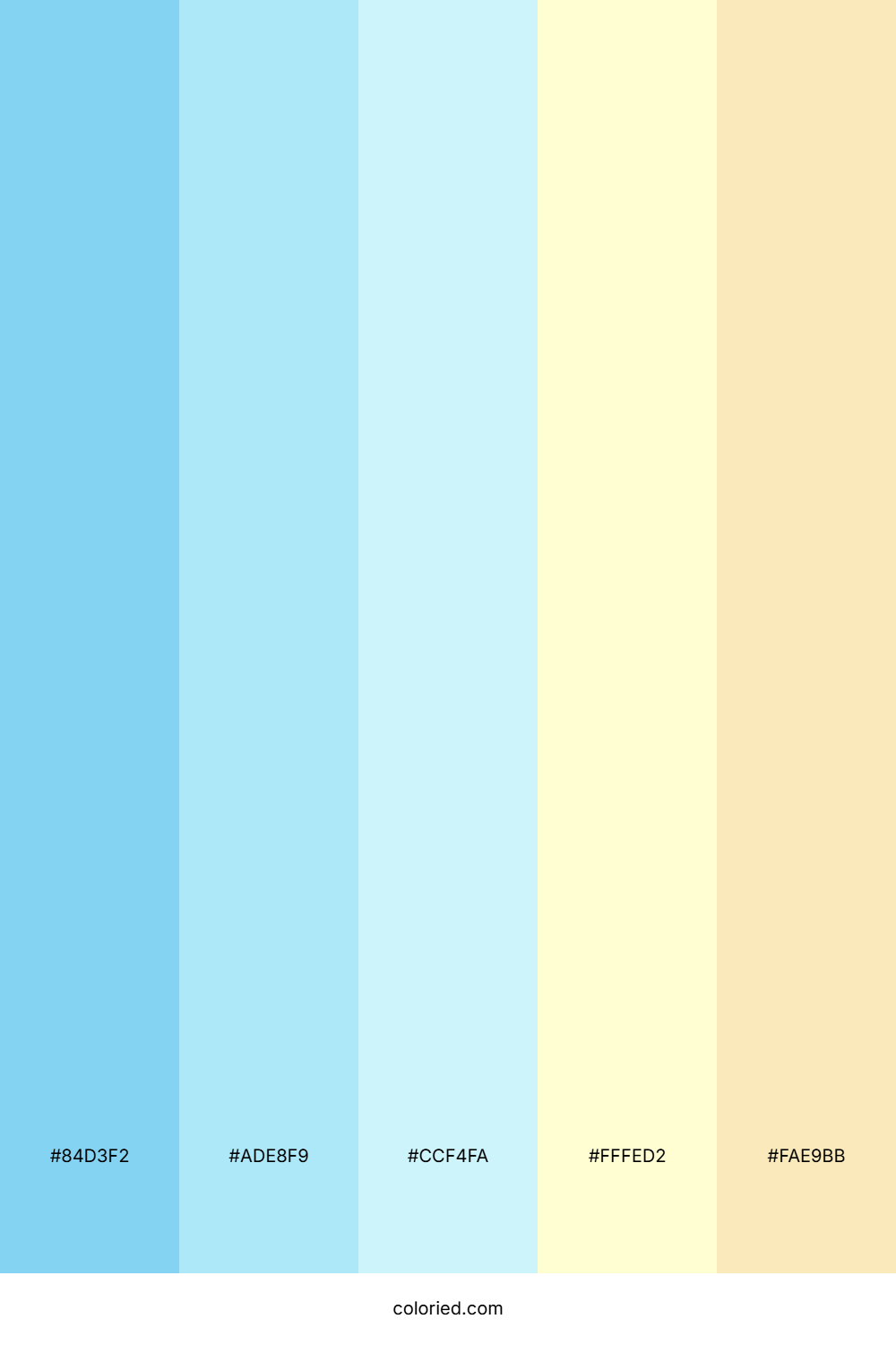 Sky Blue And Cream Color Palette