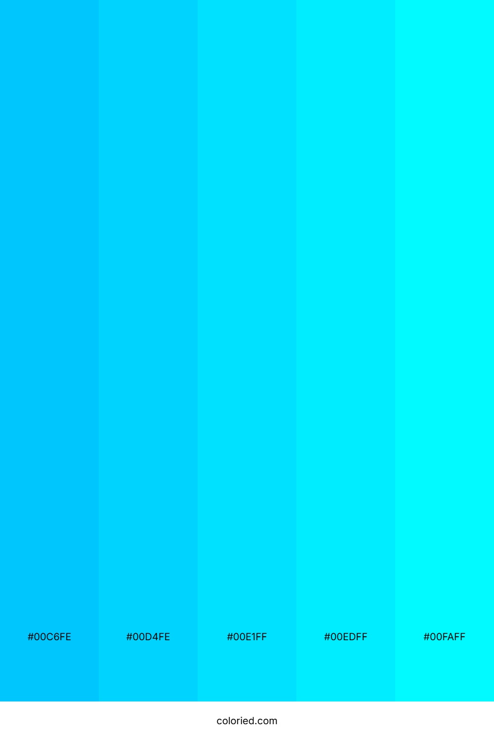 Sky Blue and Cyan Color Palette
