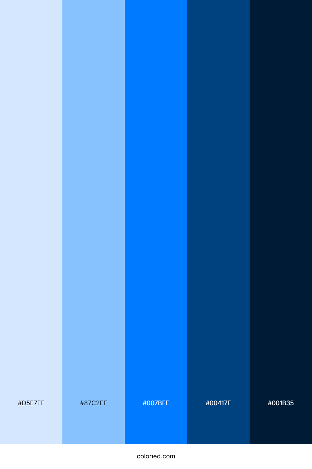 Sky Blue and Deep Blue Color Palette
