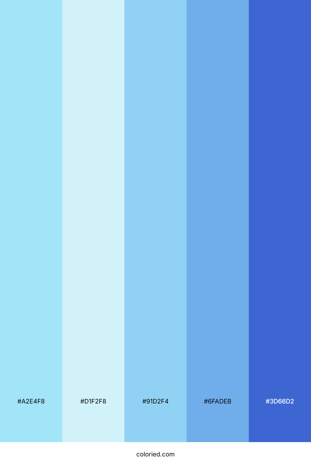 Sky Blue and Glacier Blue Color Palette