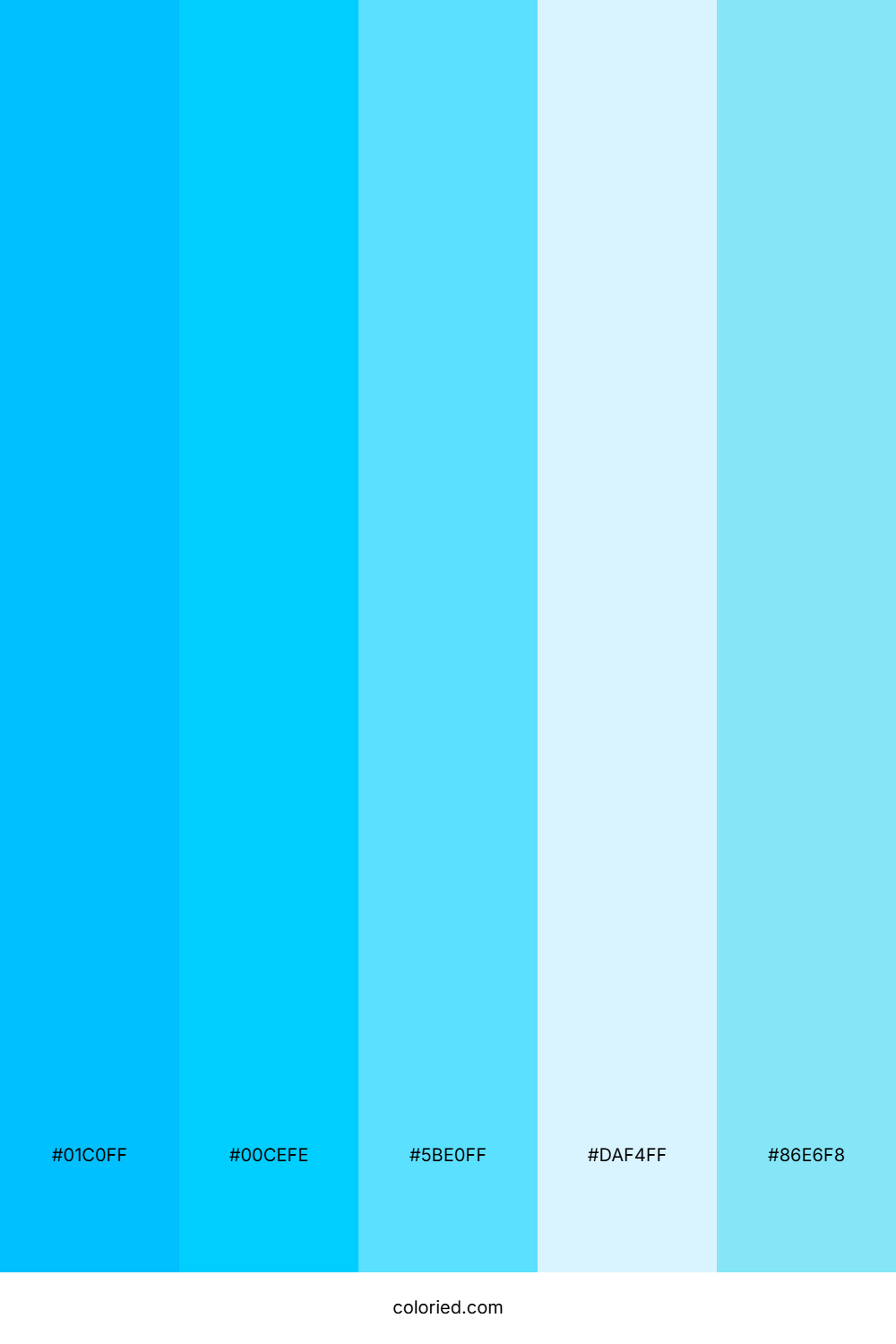 Sky Blue and Ice Blue Color Palette