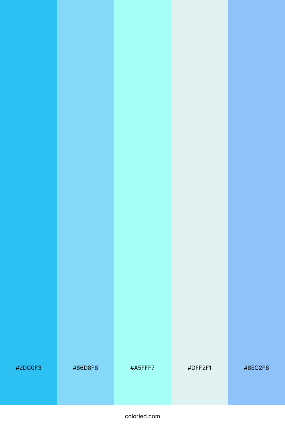 Sky Blue and Ice Color Palette