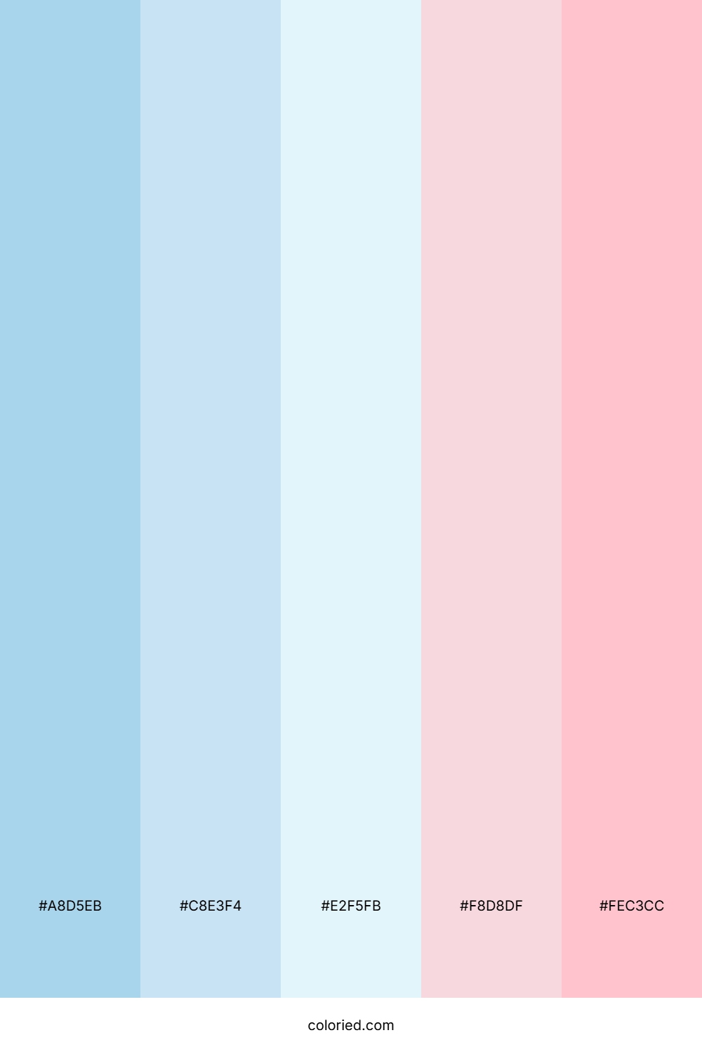 Sky Blue And Light Rose Color Palette