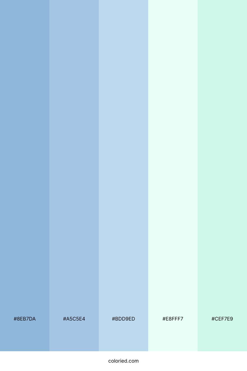 Sky Blue And Mint Color Palette
