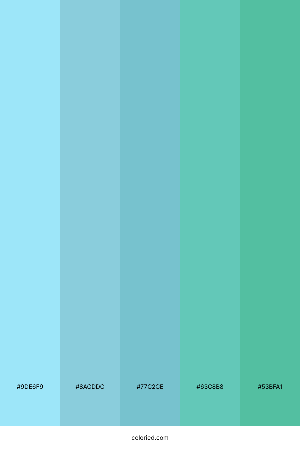 Sky Blue And Mint Green Color Palette