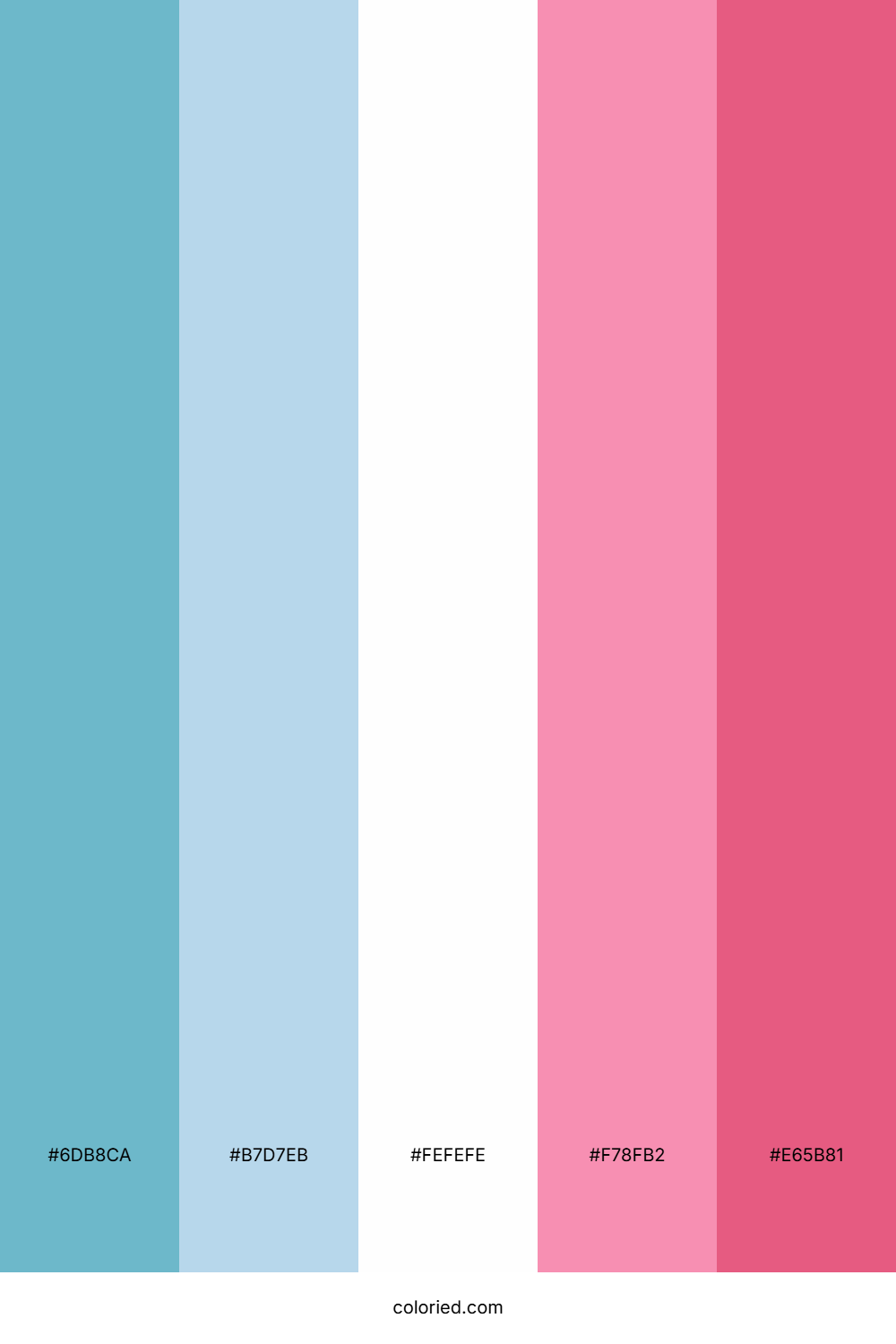 Sky Blue and Pink Color Palette