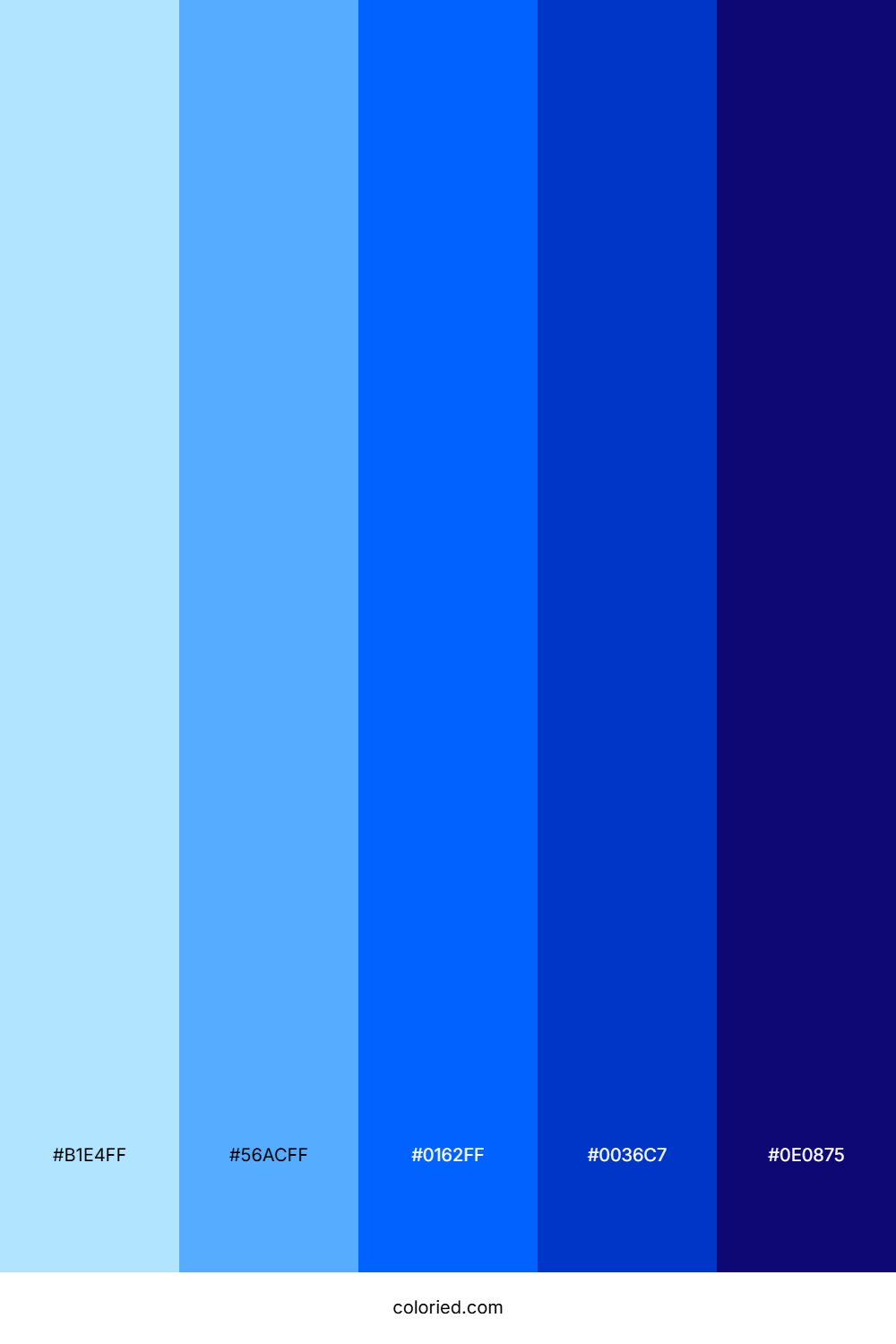 Sky Blue and Royal Blue Color Palette
