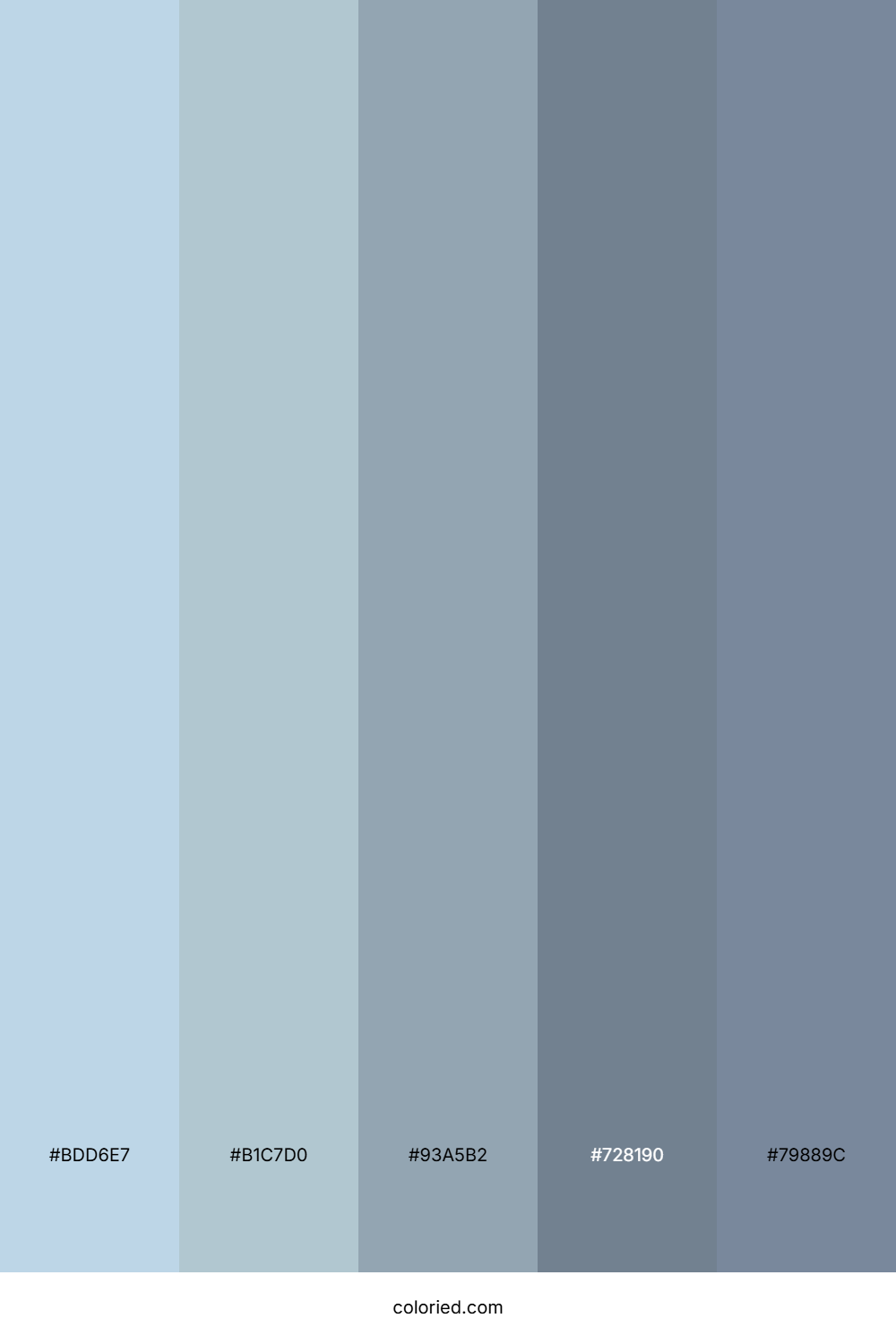 Sky Blue and Slate Color Palette