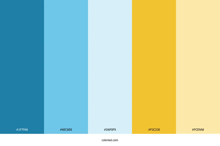 Sky Blue and Yellow Color Palette