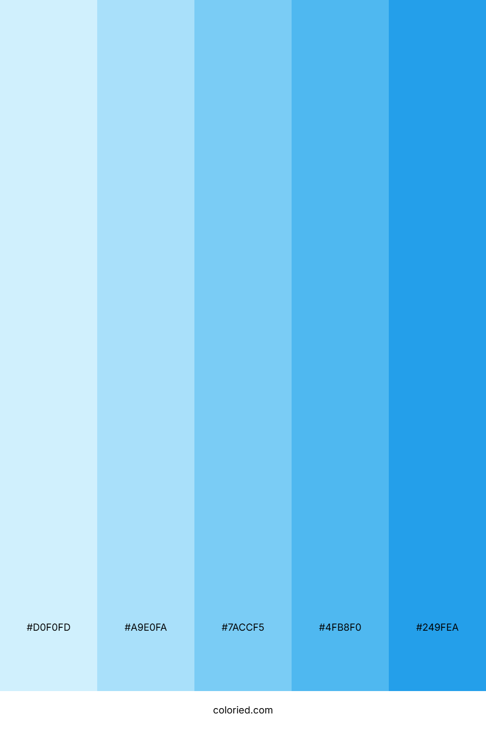 Sky Blue Pastel Color Palette