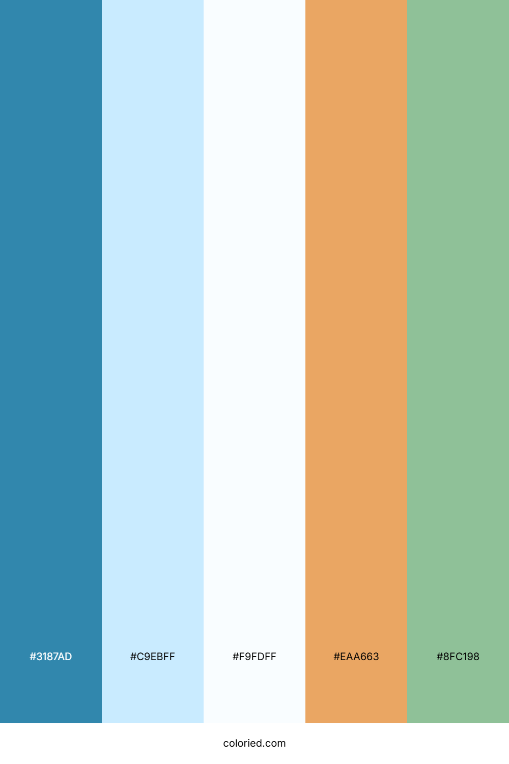 Sky Coral Sage Color Palette