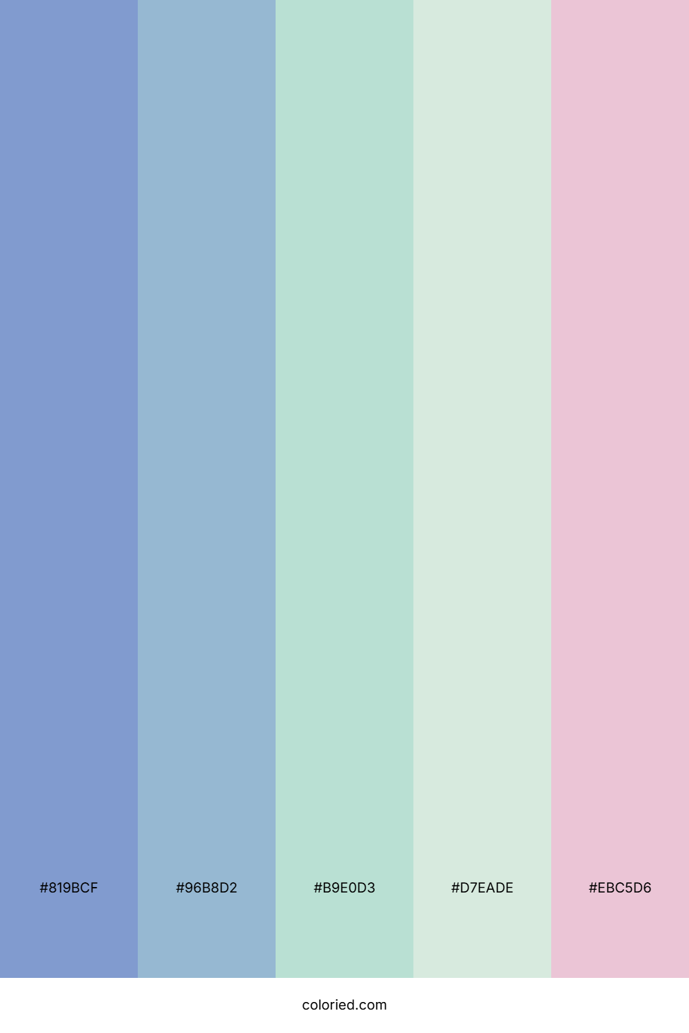 Sky Mint Blossom Color Palette