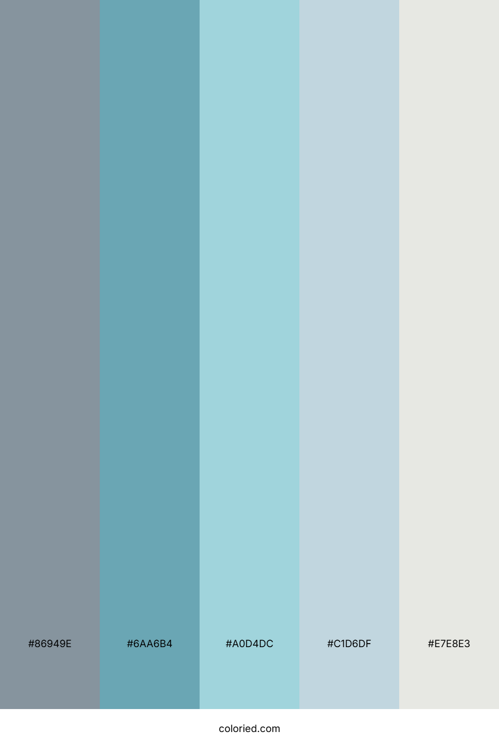 Slate Blue and Light Blue Color Palette