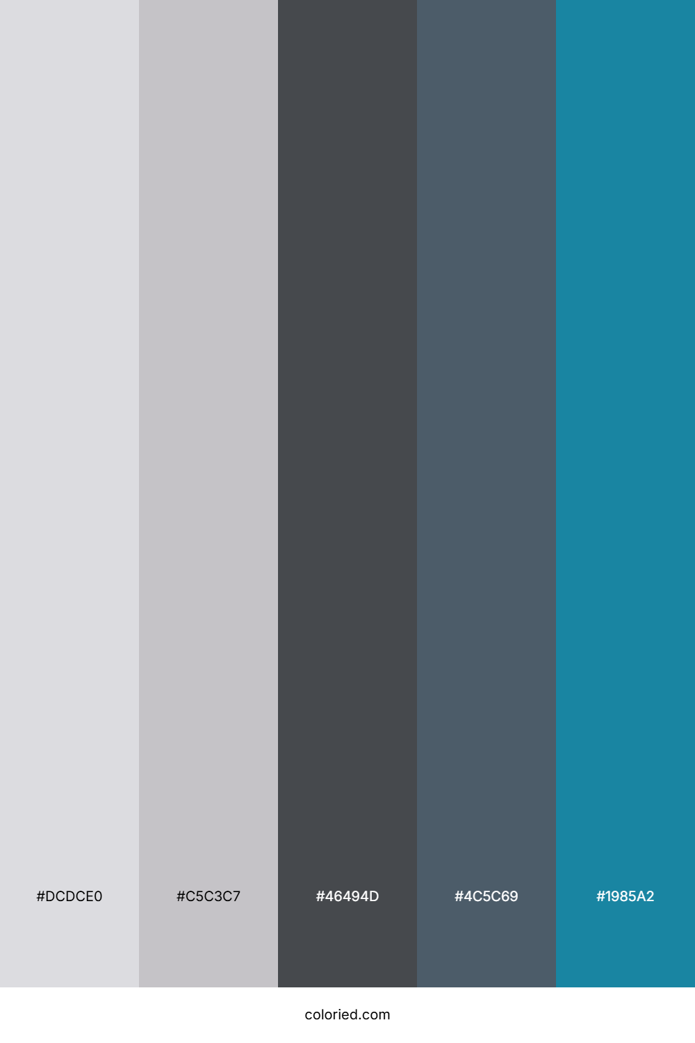 Slate Cloud Teal Color Palette