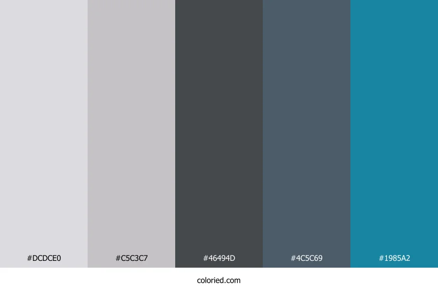 Slate Cloud Teal Color Palette