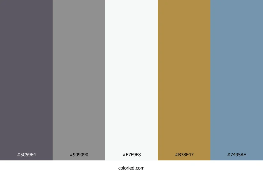 Slate Gold Mist Color Palette