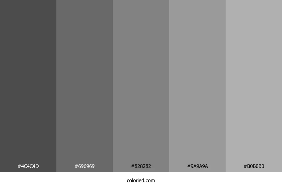 Slate Gray and Light Gray Color Palette