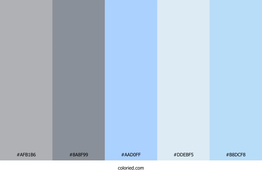Slate Gray and Pale Blue Color Palette