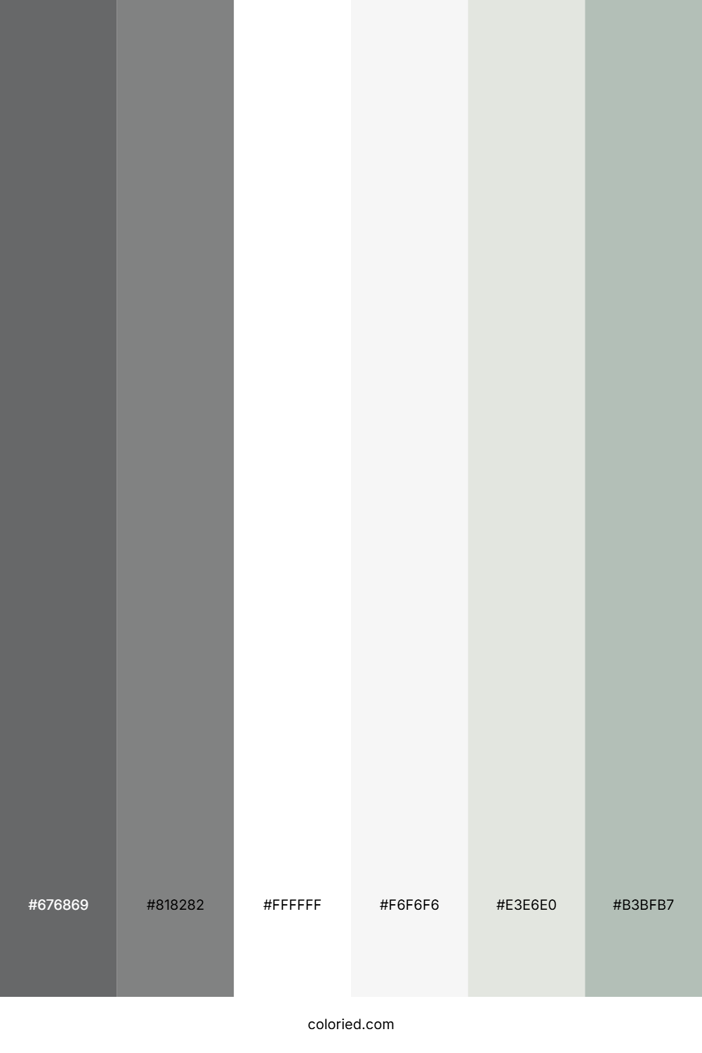 Slate Gray and White Color Palette
