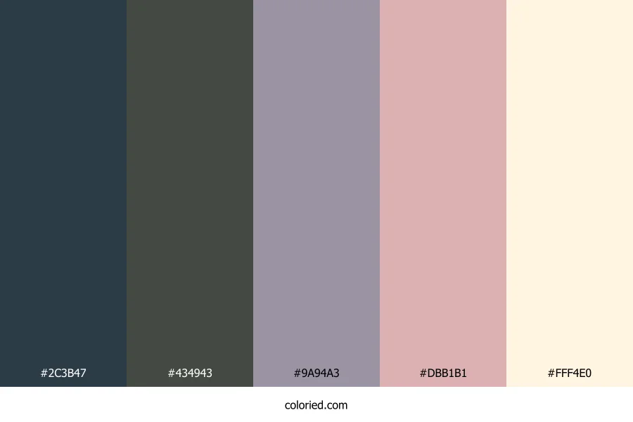 Slate Mist Petal Color Palette