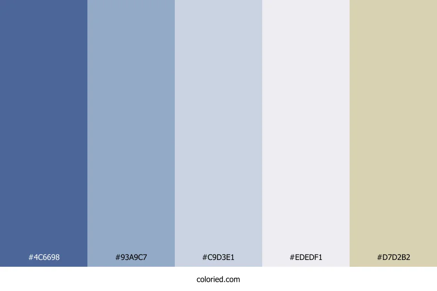 Slate Sky Cream Color Palette
