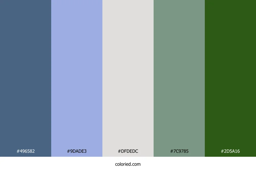 Slate Sky Grove Color Palette