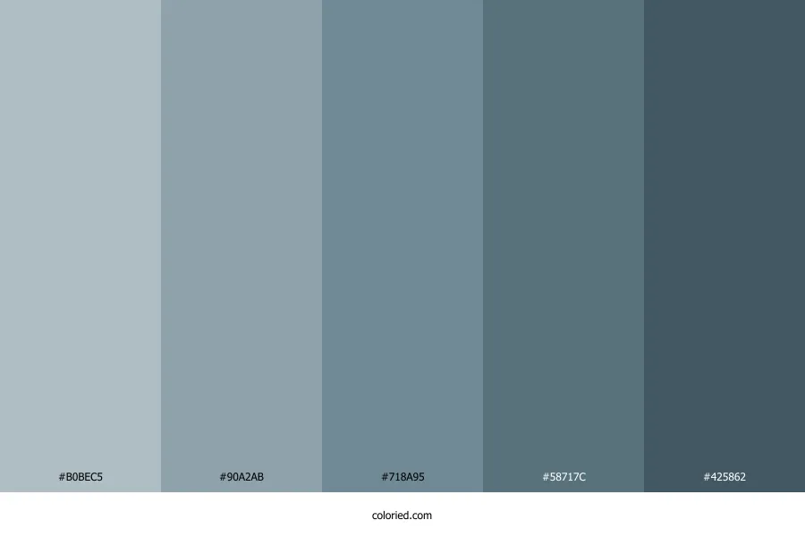 Smoke Blue Color Palette