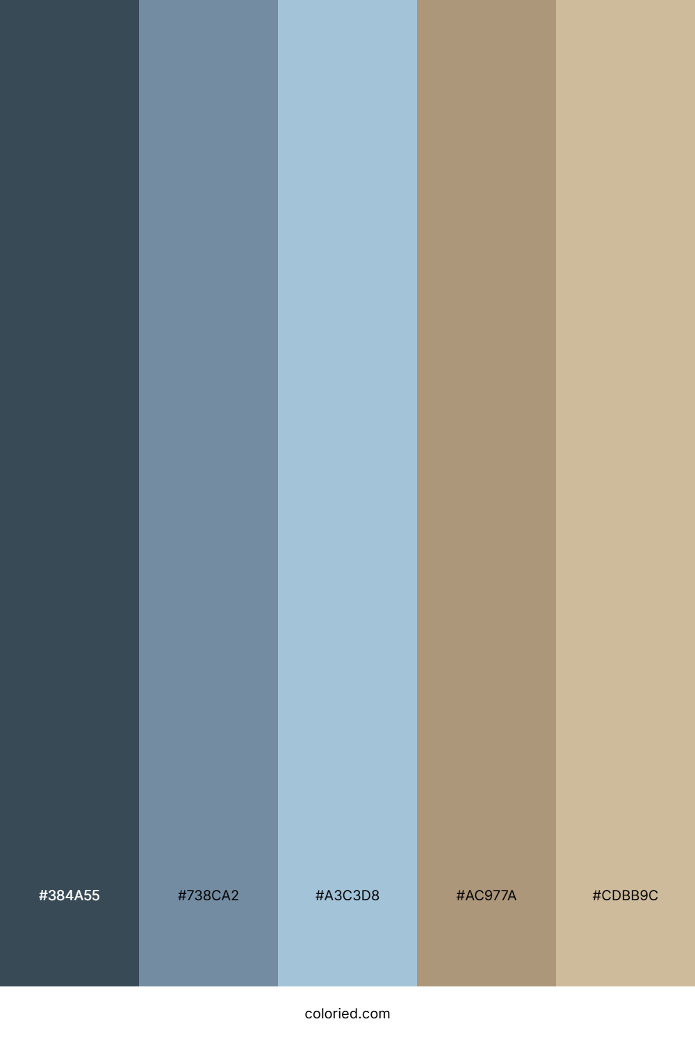 Smoky Coastal Mist Palette