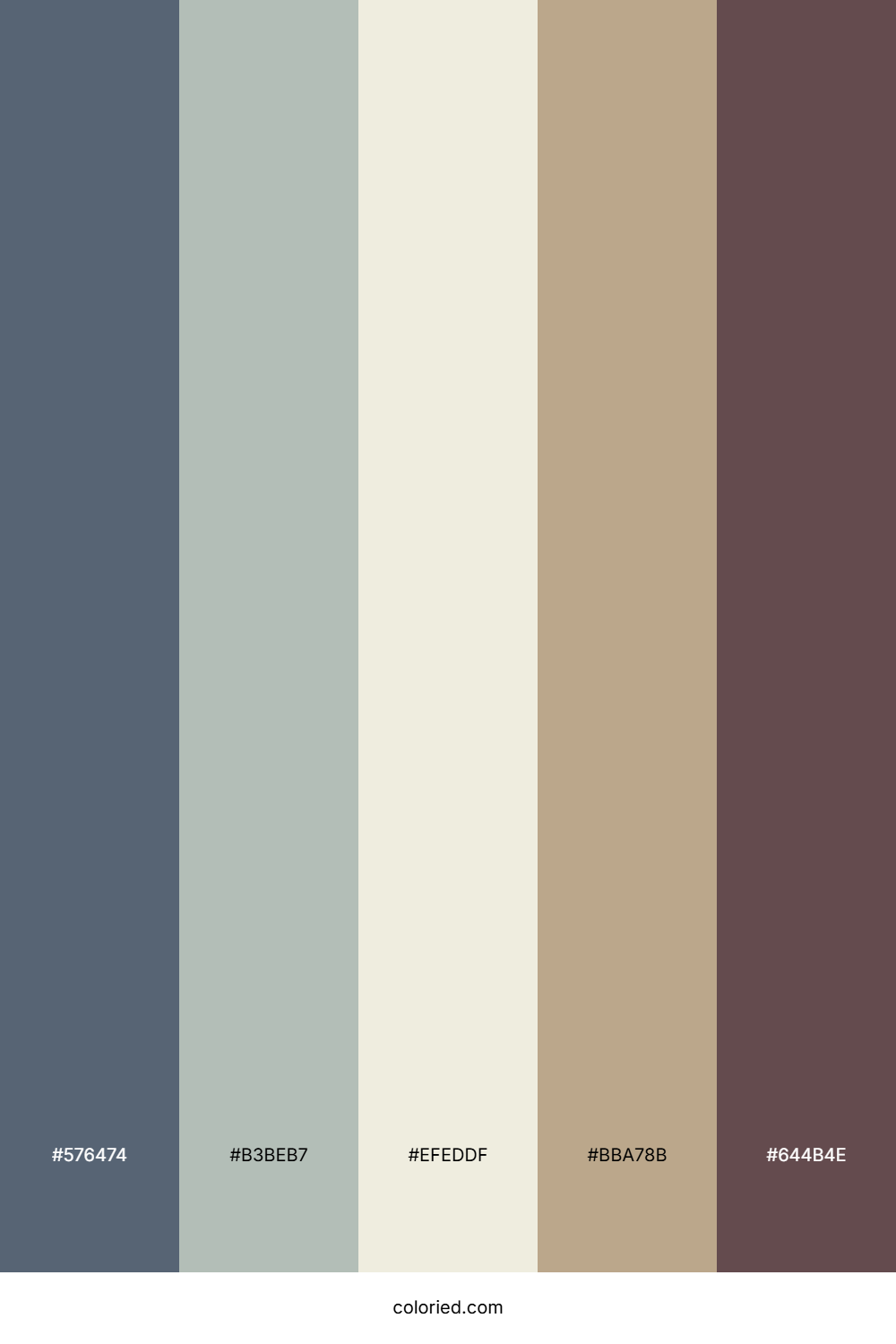 Smoky Driftwood Mist Color Palette